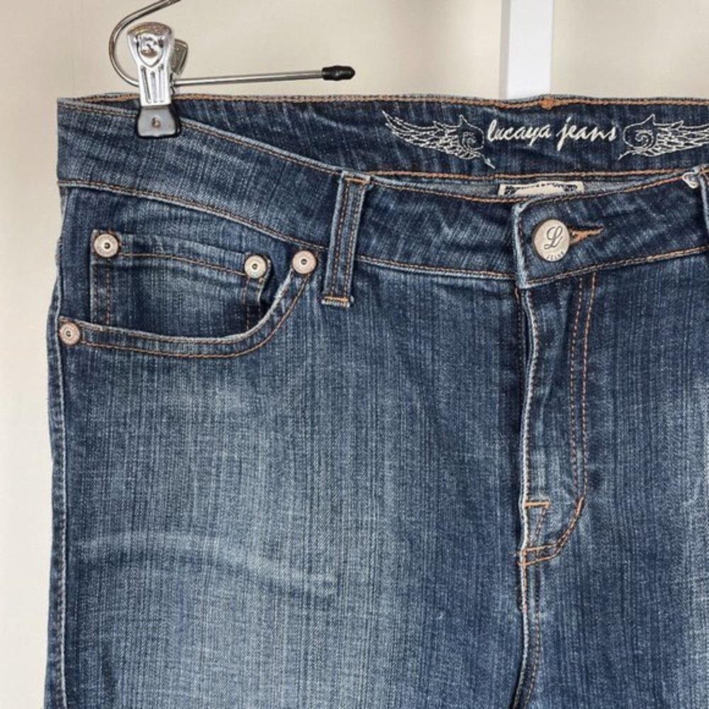 Lucaya Jeans Western Cowgirl Boot Cut Stretch‎ Denim Womens 35 Waist Size 17 - Picture 4 of 8